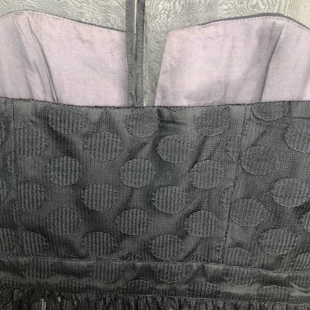 LIKE NEW! PORTMANS Size 8 Silk & chiffon Black formal short dress - Picture 9 of 15